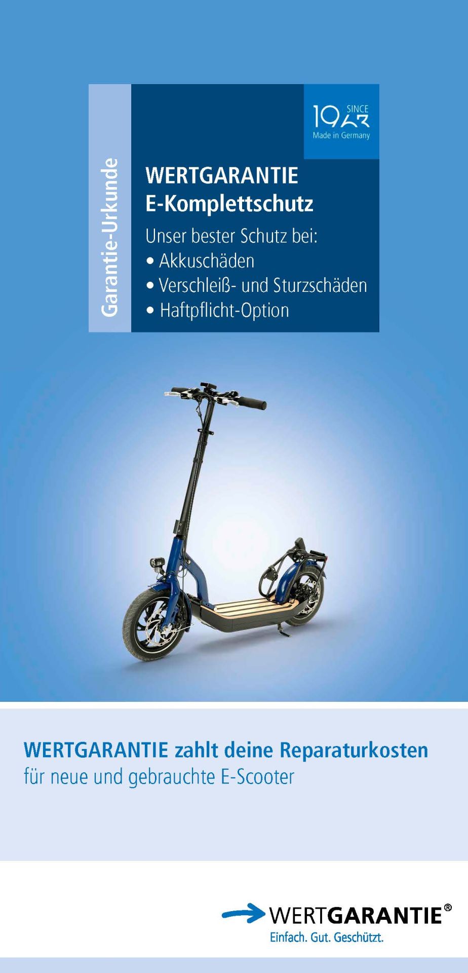 Wertgarantie für E-Scooter bis 8000 Euro