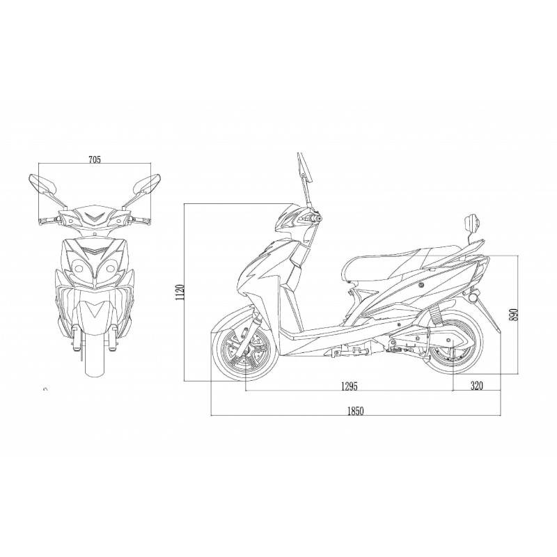 Futura Falcon Double 2xAkku Li-Io 25kmh/2400W/2x20Ah PB E-Roller