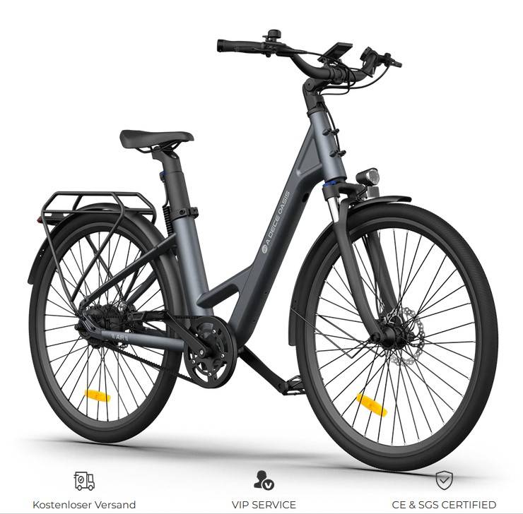ADO AIR-28-Pro E-Bike GR 28" 36V/9,6Ah/345Wh/120kg 100km Citybike