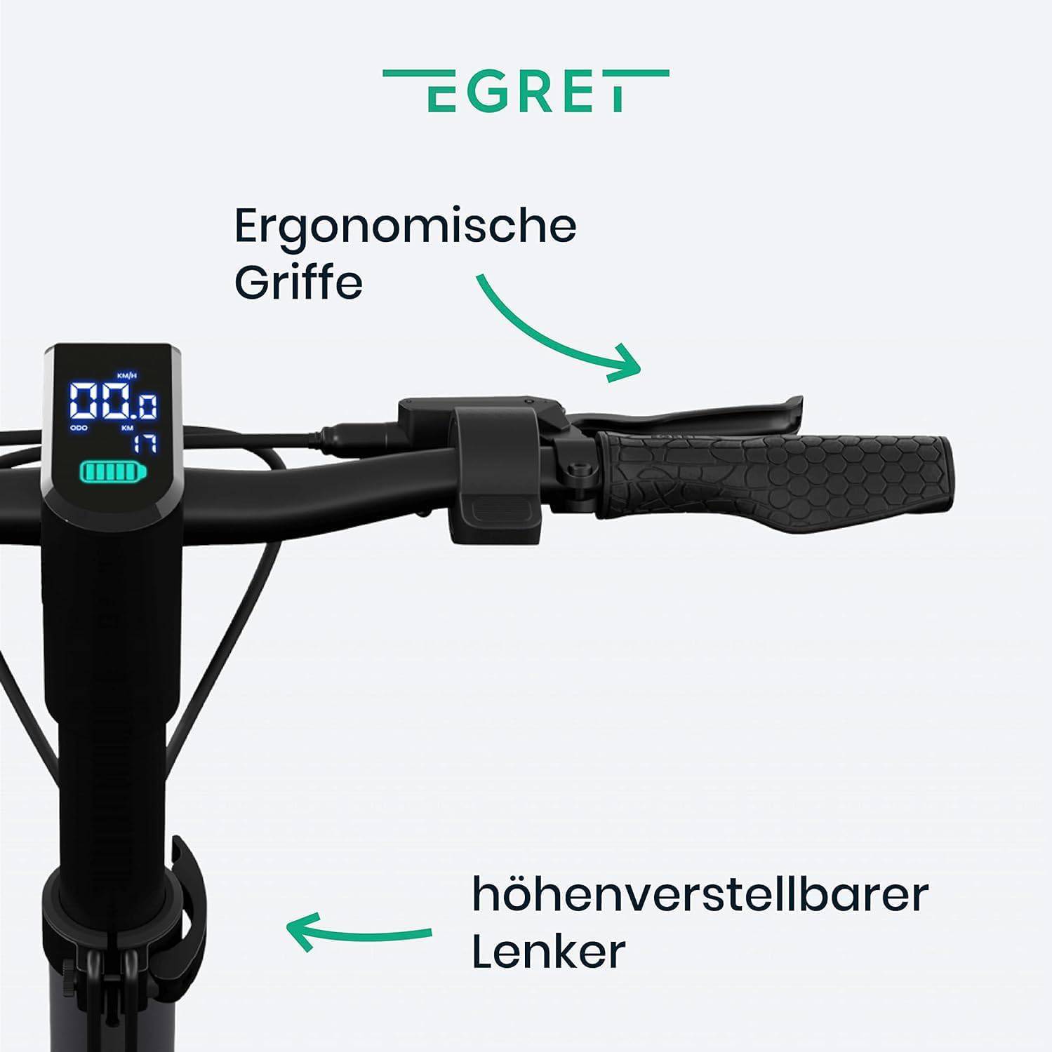 Egret Pro GR 22kmh 80km 840Wh 500W 950W 120kg E-Scooter ABE