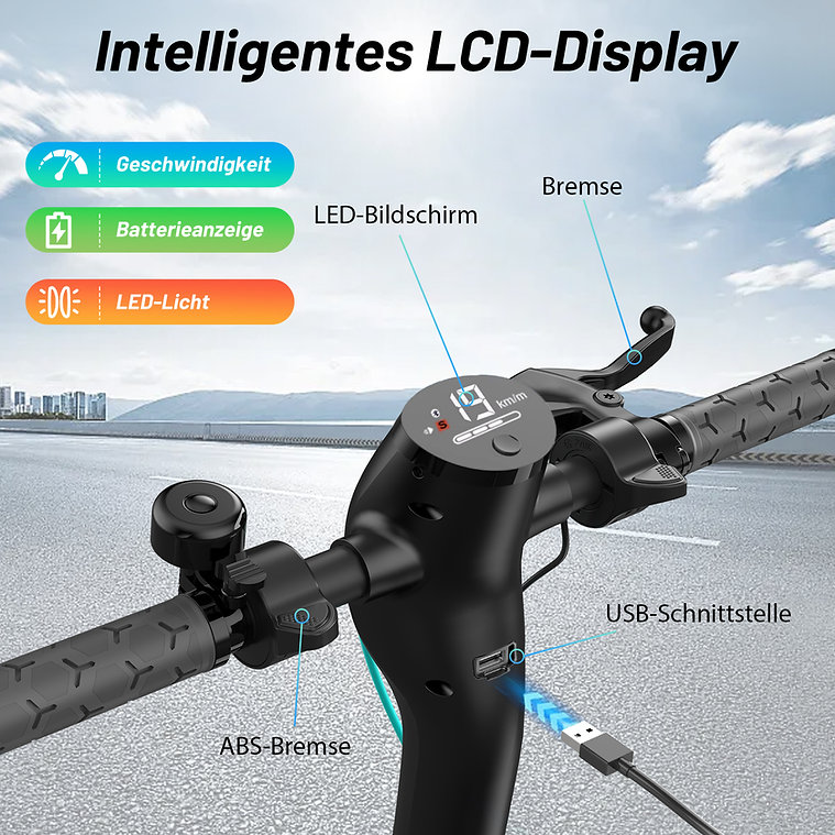 Mega Motion M5-HB15 ABE SW 19kmh 35km 350W 100kg E-Scooter ABE