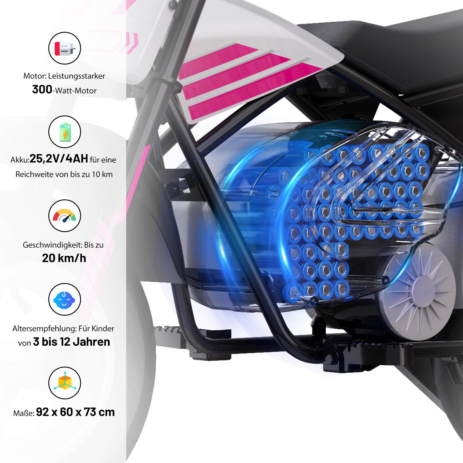 Evercross EV07M Li-Io 20kmh/300W/25,2V/4Ah/60kg/10km PI E-Roller